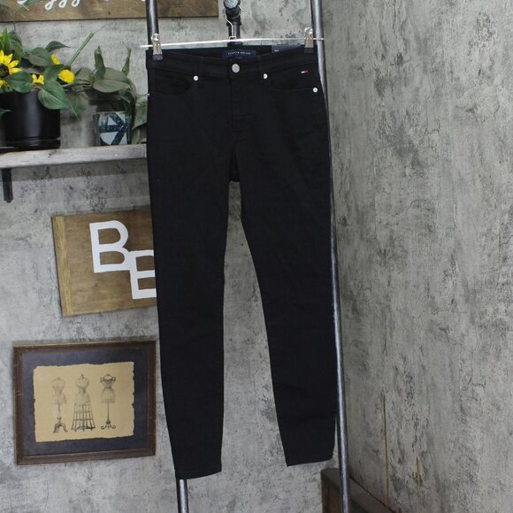 NWT Tommy Hilfiger Womens Tribeca Th Flex Ankle Skinny Jeans J9SK0EFH Black 2 - Picture 4 of 10